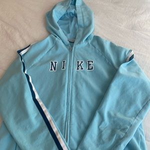 Blue Nike hooded jacket